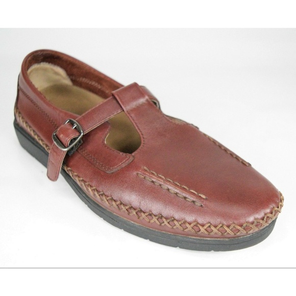 Propet Shoes - Propet Cafe Brown Leather Mary Jane Loafers 9 (AA)